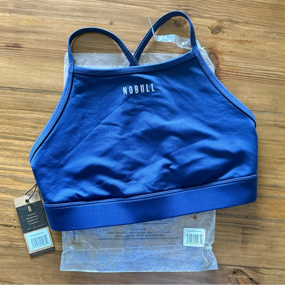 NWT NOBULL high neck sports bra - navy M